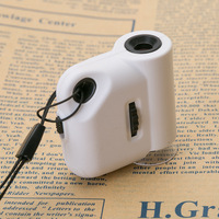 High Magnification 55X Handy Handheld Magnifying Glass with White Led Home Use Mini Jewelry Loupes with Lanyard