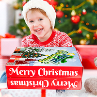 Vente en gros : Boîtes mystères de compte à rebours de Noël, Calendrier de l'Avent de 24 jours en forme de livre, Boîte surprise à ouverture rapide, Boîte de célébration pour la Journée des enfants