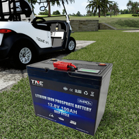 Baterai Golf Cart LiFePO4 12V 12.8V 100Ah Baterai Lithium dengan Casing Asam Timbal untuk Mengganti Baterai Asam Timbal 6V 8V 12V