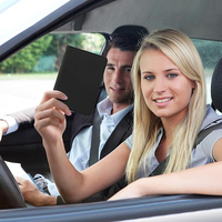 Titulaire d'immatriculation et d'assurance noir permis de conduire porte-papier de document de voiture en cuir Pu pour documents et cartes de véhicule