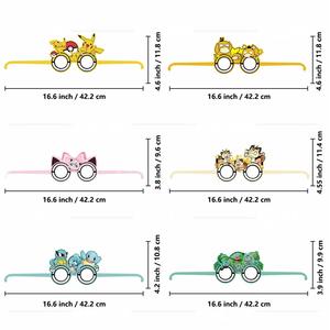 Gafas creativas de moda con dibujos animados, gafas de fiesta divertidas de papel, regalos de fiesta divertidos, Poke <span class=keywords><strong>Mon</strong></span>, Pikachu, Squirtle, Jigglypuff - Product Image 5