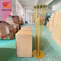 Décorations d'événements SMOOTH, centre de table en métal couleur or pour mariage, support à fleurs
