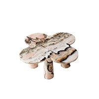 Table basse de luxe en marbre italien, design irrégulier en forme de pétale, pour salon, usage domestique
