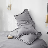 Échantillon gratuit de taie d'oreiller décorative, taies d'oreiller grises, housse de coussin