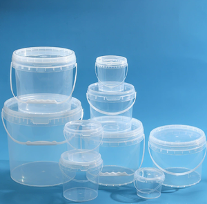 Custom <b>Square</b> Clear <b>Plastic</b> Bucket With Handle Airtight Food Storage <b>Container</b> For Kimchi Pickled Fermentation Pickle Packaging - Product Image 3