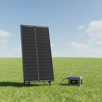 Module solaire transparent noir intégral 100W, panneau solaire mono IP68 avec boîtier de jonction séparé pour maison et camping-car, vente en gros