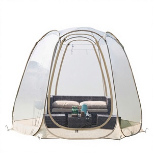 Nouvelle tente bulle pop-up pour 2-3 personnes, abri pour patios - Grande tente surdimensionnée résistante aux intempéries - Protection contre le froid pour le <span class=keywords><strong>camping</strong></span> - Beige - Product Image 1