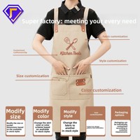 Tablier unisexe résistant aux taches, vêtement de travail en rayonne, tablier pour cuisines domestiques, imperméable à l'eau et à l'huile, impression de logo personnalisée, extra-épais