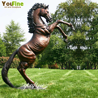 Statue de cheval en bronze grandeur nature, sculpture de jardin extérieure de luxe, décoration artistique pour villa, hôtel, paysage, design personnalisé YouFine