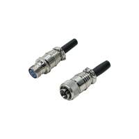 Connecteurs circulaires X12 de type 2-7 broches, prise femelle droite, fiche mâle, en cuivre plaqué or, pour câble d'aviation
