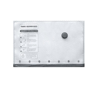 Sacs de rangement sous vide pliables en PE+PA/PET+PA avec fermeture éclair et pompe pour vêtements et literie de chambre à coucher, écologiques