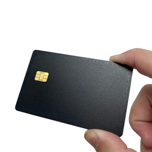 Tarjeta Metálica ATM con Ranura para Chip 4442, Tarjeta <span class=keywords><strong>de</strong></span> <span class=keywords><strong>Crédito</strong></span> Metálica <span class=keywords><strong>Amex</strong></span> Negra Esmerilada con Banda Magnética y Espacio para Firma para Grabado Láser - Product Image 5