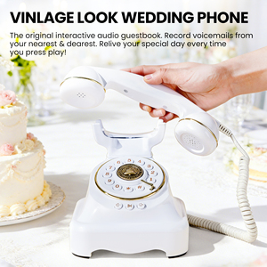 Telefono Vintage Antico per Libro degli Ospiti Audio per Eventi Nuziali, Registratore di Messaggi Vocali HD, Memoria da 16GB, Vendita all'Ingrosso - Product Image 4
