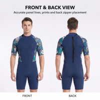 Combinaison de plongée mi-cuisse pour homme à manches courtes, respirante, en néoprène, pour le surf et la plongée