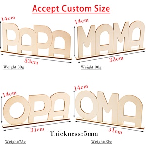 Marco de Fotos DIY para Niños OMA OPA MAMA PAPA, Marco de Fotos Familiar, Regalo del Día del Padre, Marco de Fotos de Madera con Alfabeto - Product Image 2
