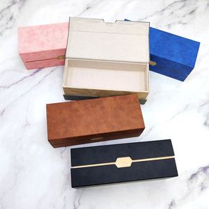 Étui à <span class=keywords><strong>lunettes</strong></span> haut <span class=keywords><strong>de</strong></span> gamme à double couche, design minimaliste, grande capacité <span class=keywords><strong>de</strong></span> rangement, étui à <span class=keywords><strong>lunettes</strong></span> portable <span class=keywords><strong>pour</strong></span> hommes et femmes, myopie - Product Image 1