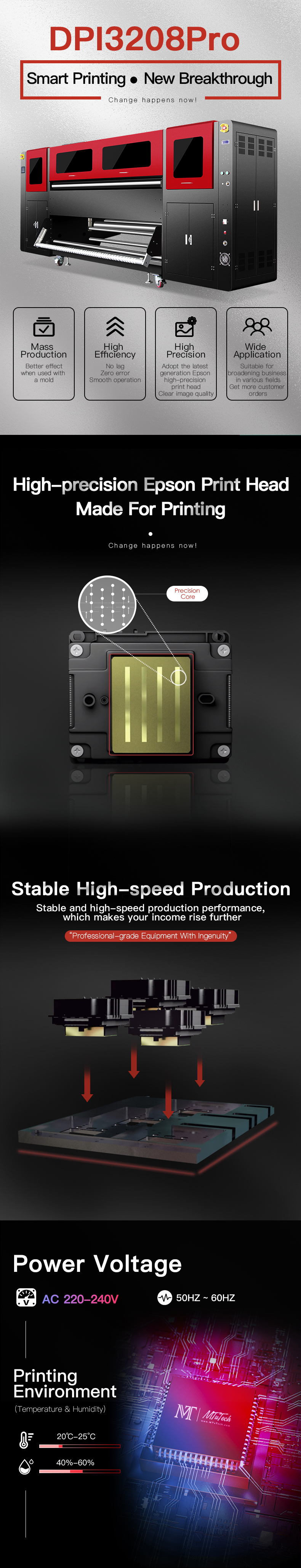 MT 8pcs I3200 printhead Sublimation Paper Printer for yoga clothes printing