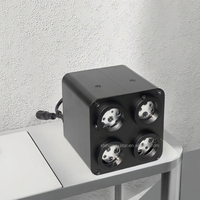Kit de Plafonnier LED 36W à 4 Têtes Effet Ciel Étoilé Clignotant pour Voiture, Lumière Blanche Chaude Quatre Couleurs, en Aluminium, IP44