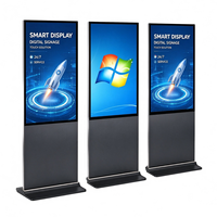 Kiosque numérique sur pied LCD 55 pouces personnalisé pour intérieur, avec SDK, CMS Cloud, 1080p, Android, affichage publicitaire graphique pour la vente au détail