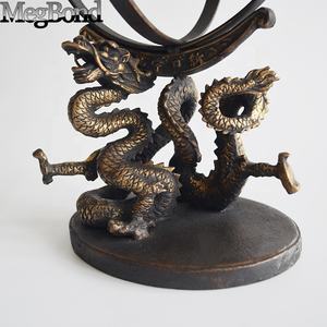 Dökme demir çin ejderha süslemeleri bronz küre dekor, metal <span class=keywords><strong>Armillary</strong></span> küre ejderha tasarımı ile - Product Image 3
