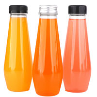 Bouteille carrée en PET transparent de 350 ml (12 oz) pour boissons, avec bouchon à vis, en plastique de qualité alimentaire, vente en gros