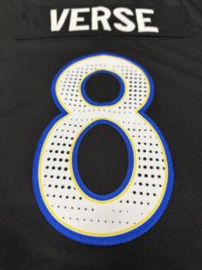 เสื้อฟุตบอลอเมริกันแบบเย็บติด  ขายส่งสำหรับผู้ชาย  ลอสแอนเจลิส 12 นาควา 8 เวิร์ส 23 วิลเลียมส์ 17 อดัมส์ 9 สแตฟฟอร์ด - Product Image 5