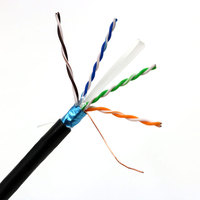 Kabel LAN Outdoor Cat6 UTP FTP SFTP Tahan Air 4 Pasangan 8 Inti Tembaga Kabel Jaringan Komunikasi