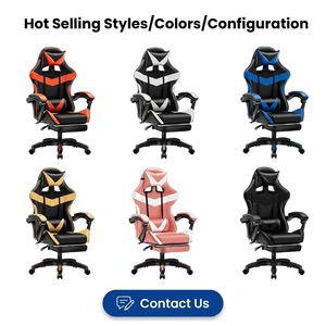 Chaise de jeu de style course professionnelle Silla <span class=keywords><strong>Gamer</strong></span> avec repose-pieds, siège d'ordinateur ergonomique à dossier haut inclinable pour le bureau - Product Image 4