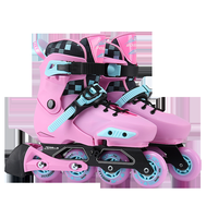 Patins à roulettes réglables pour sports de plein air pour garçons et filles débutants avec roues lumineuses