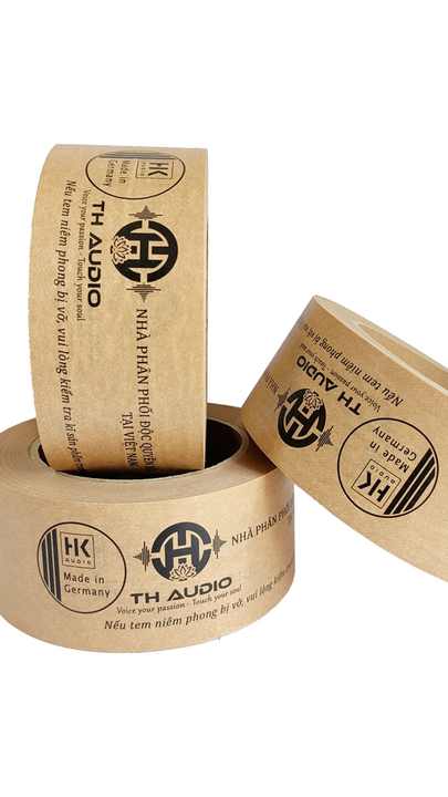 Custom Printed Writable Paper Self Adhesive Logo Brand Kraft Paper Tape ...