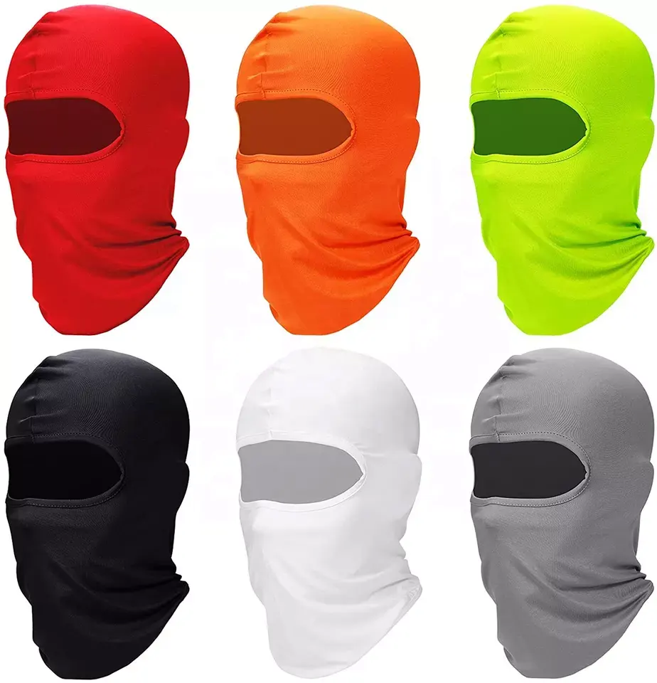 2023 Men Balaclava Breathable Solid Color Motorcycle Helmet Ski Mask Printing Own Logo Custom Balaclava