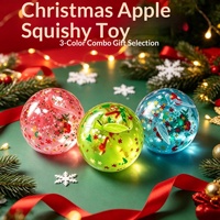 Grensoverschrijdende Kerst Groene Appel Squishy Slow-Rebound Molasses Candy Peace Apple Knijp Stressverlichter Thermoplastisch Rubber