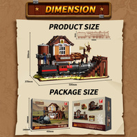 Free Tribe 36001 Juego de bloques de construcción de tren de vapor de plástico de 3885 piezas-Modelo de ensamblaje DIY para edades 5-13 Unisex