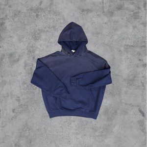 Sudadera con Capucha Extra Grande para Hombre, Estilo Vintage, Lavada, Negra con Efecto Desgastado, Sudadera Informal con Capucha - Product Image 1