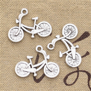 Charmes vélo vélo 26x18mm tibétain couleur argent pendentifs Antique fabrication de bijoux bricolage artisanat fait main - Product Image 4