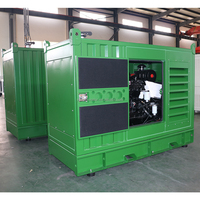 Genset Diesel Tahan Cuaca Tipe Open Frame Terkontainerisasi 3 Fasa 100kw 120kw 160kw 200kw 250kw untuk Pertambangan, Pusat Data, dan Basis