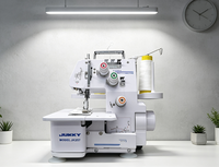 Mini machine à coudre surjeteuse métallique JK257 équipée d'une double aiguille pour la couture de tissus vestimentaires domestiques et industriels