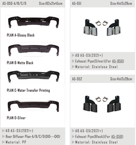 Difusor Trasero y Tubo de Escape para Audi A5 2021, Actualización a S5 RS5 - Product Image 2