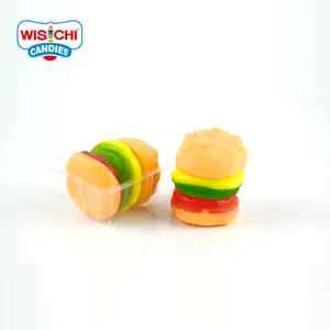 Free Sample Halal Gummy Burger <strong>Fruit</strong> Chew Candies Gummy Bulk <strong>Fruit</strong> Juice Burger Gummy Candies Sweet Fruity Flavor Box Packaging - Product Image 3
