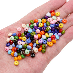 Fatto a mano 5mm pittura a olio abaco perle di vetro allentate fai da te accessori per bracciali collane di cristallo lampada perline di vetro di perline - Product Image 3