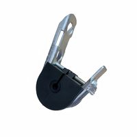 Cable HC Gancho Tipo J Poste de tensión Cable Abrazadera Clip Ftth Suspensión Tensor Abrazadera de aluminio para FTTH