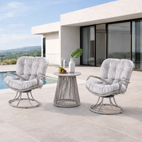 Vente en gros de tables et chaises en rotin avec structure métallique pour terrasse extérieure, jardin, café français, bistrot, restaurant