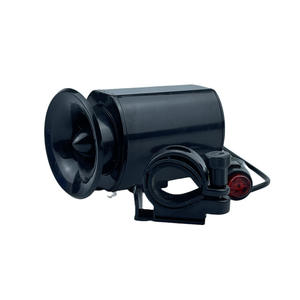 Klaxon électrique Qt 205 noir, son puissant, sonnette de vélo, alimenté par batterie, en plastique - Product Image 1