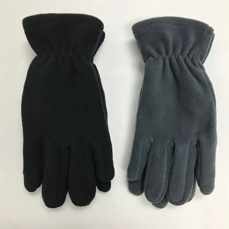 秋冬フリース防風暖かい厚手の手袋アウトドアスポーツ滑り止め暖かい黒の手袋