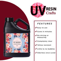 Kit de résine UV 1000g à faible viscosité, acrylique liquide, durcissement rapide, transparente et dure, pour emballage DIY, bijoux, artisanat et arts plastiques