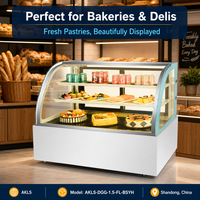 Vitrine Réfrigérée pour Gâteaux 700L, Monotempérature, Refroidissement par Air, Éclairage LED, Vitrine Commerciale pour Boulangerie, Économe en Énergie