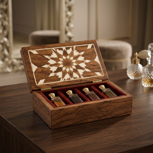 Boîte de rangement classique à un niveau en bois d'acacia avec incrustation de os pour biberons et lait maternel, idéale pour le rangement dans le salon |   Vente en gros à Moradabad - Product Image 2