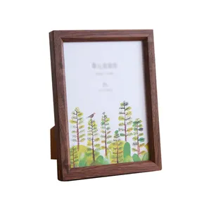 Custom Home Decor Wooden Photo Frame Tabletop Wall Mounted Handmade Solid Wood Frame for Picture