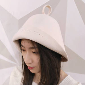 Chapeau de sauna russe traditionnel en mélange de laine, casquette de protection pour la tête, chapeau de sauna en feutre de laine pour hammam - Product Image 3