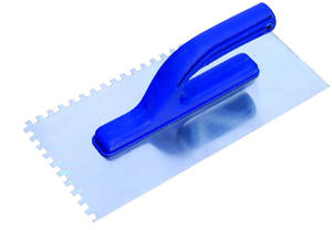 Applicateur de colle en plastique à lame carrée dentelée, racloir à colle pour carrelage, qualité industrielle, poignée ergonomique, bricolage - Product Image 1